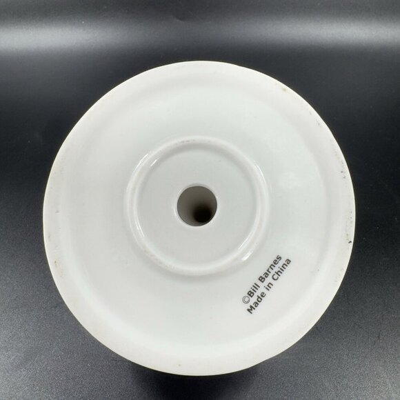 Bill Barnes White Porcelain Ceramic Ring Holder With Flowers Trinket Dish Holder - Picture 4 of 12